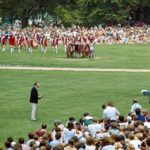 Roger Mudd of CBS covered Williamsburg's bicentennial celebration from Market Square in