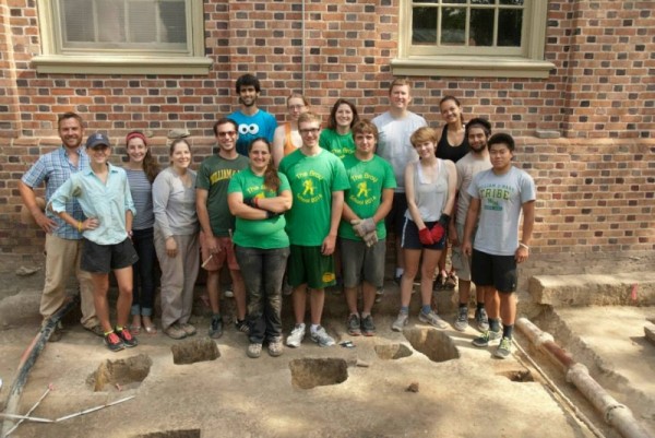 Second session field school students at the Bray School site. 