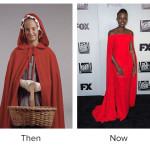 The 18th-century version gives way to the Ralph Lauren design that actress Lupita Nyong'o showed off at Golden Globe after-parties this year.