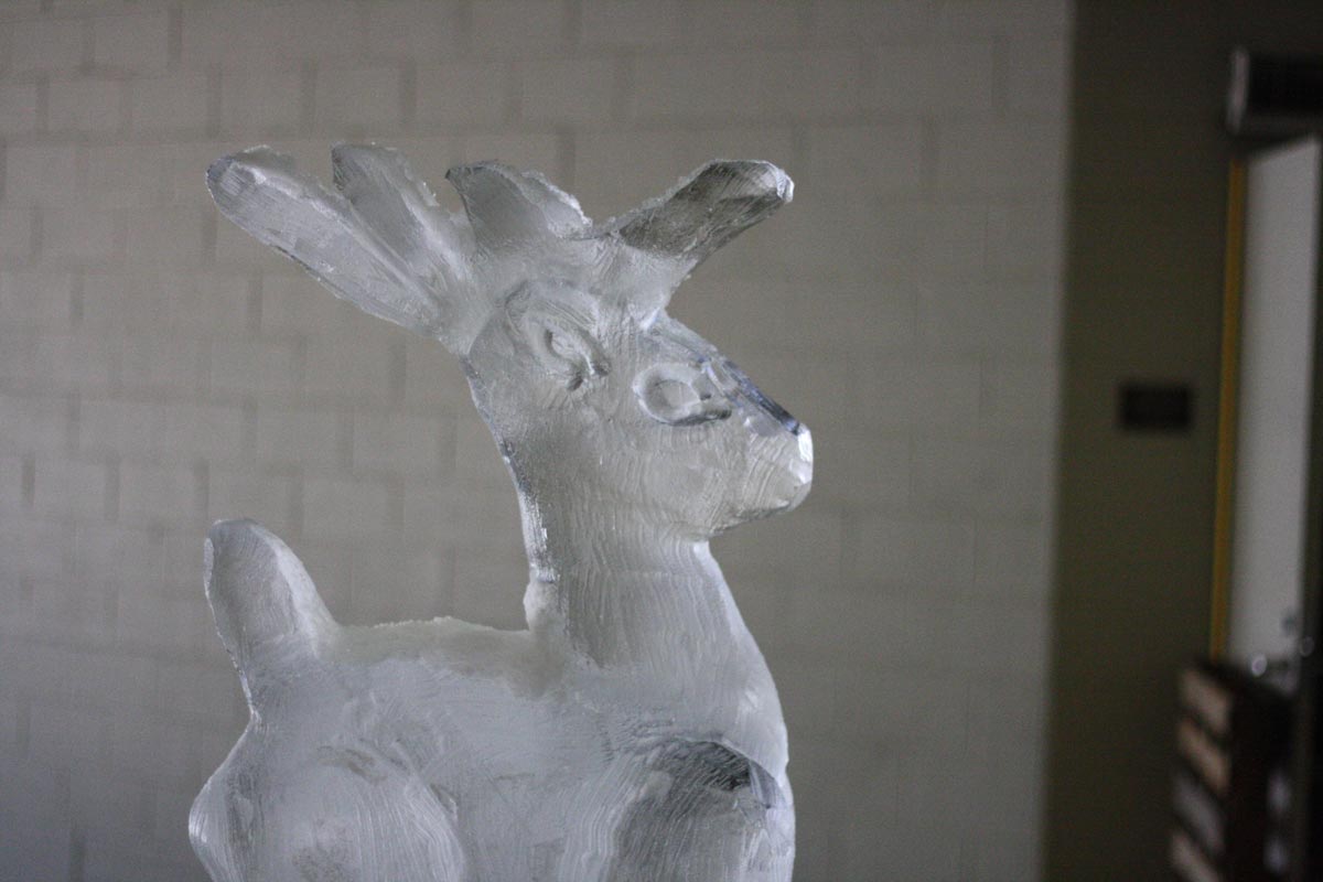 Reindeer Ice Sculpture