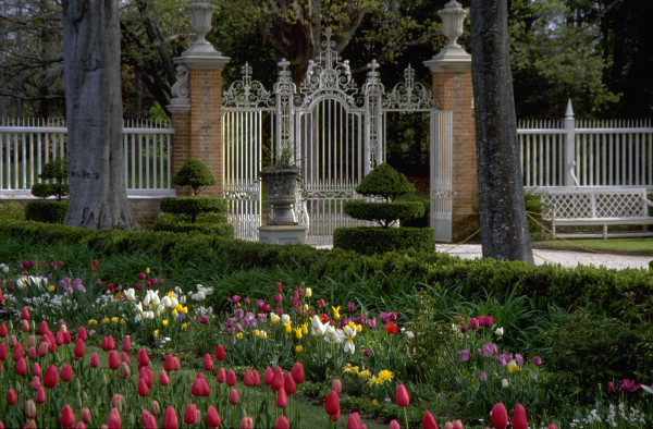 Garden and Gates Behind Governor's Palace