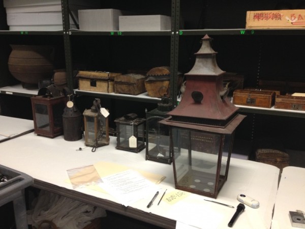 Lanterns from the CWF collection awaiting analysis