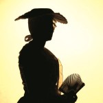 Silhouette of an 18th century woman