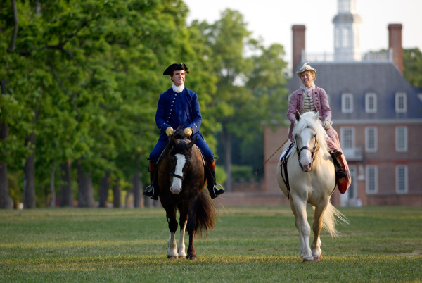 Smith and Watson on Horseback in front of Palace