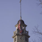 On May 15 1776 the Grand Union flag replaced the Union Jack over Williamsburgs Capitol