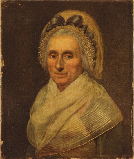 Portrait of Mary Ball Washington by Robert Edge Pine in 1786