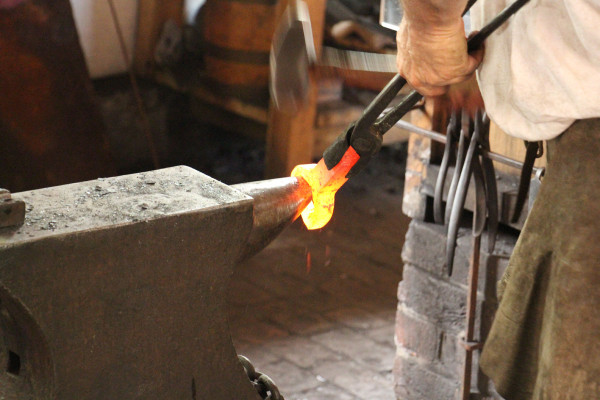 Ken Schwarz Forging the Market House Bell Staple