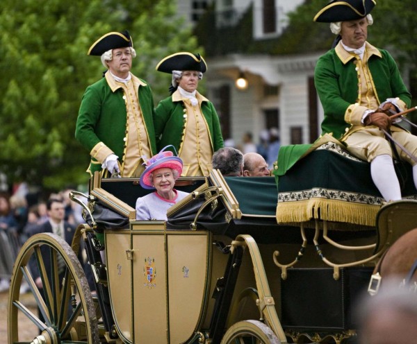 Richard driving the carriage for Queen Elizabeth and Prince Phillip