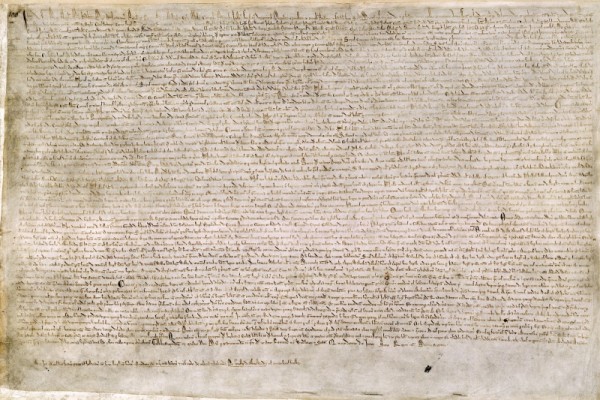 One of the four surviving copies of Magna Carta.