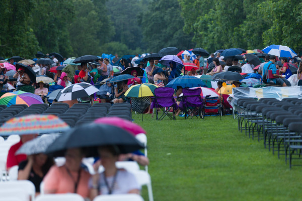 Evening rain and fireworks. 4th of July at Colonial Williamsburg 2015. NO MODEL RELEASES UNLESS NOTED ***EDITORIAL USE ONLY***