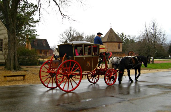 carriage in the rain