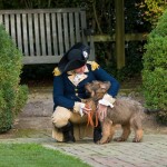 Ron Carnegie as George Washington with his dogs Liberty and Justice at the Wythe House.  ALL MODEL RELEASED