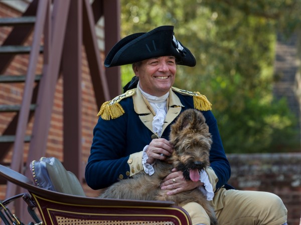 Ron Carnegie as George Washington with Liberty