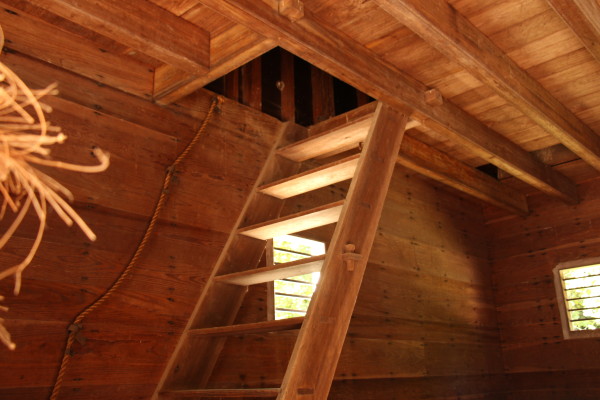 Stairs in Wythe House outbuilding