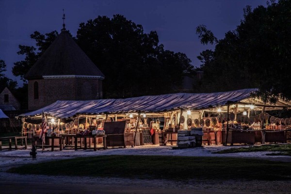 Market Square at night, taken by George Hunt, Jr.