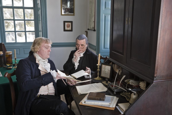 Thomas Jefferson (Bill Barker) and George Washington (Ron Carnegie) confer