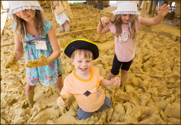 Stomping clay Williamsburg