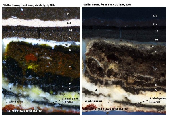 Waller House Door paint cross-section Moffitt