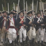 "Prelude to Victory" September 5 2004 American and French troops in Williamsburg prior to marching on Yorktown.