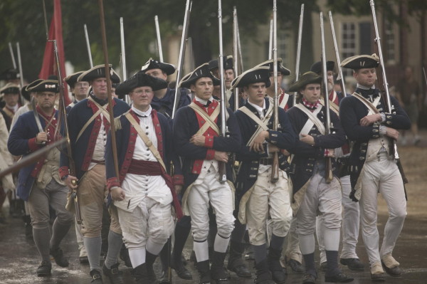 "Prelude to Victory" September 5 2004 American and French troops in Williamsburg prior to marching on Yorktown.