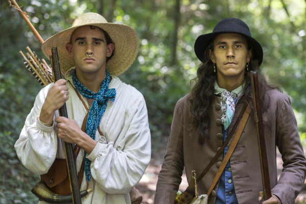 Native American interpreters. Warren Taylor on left.