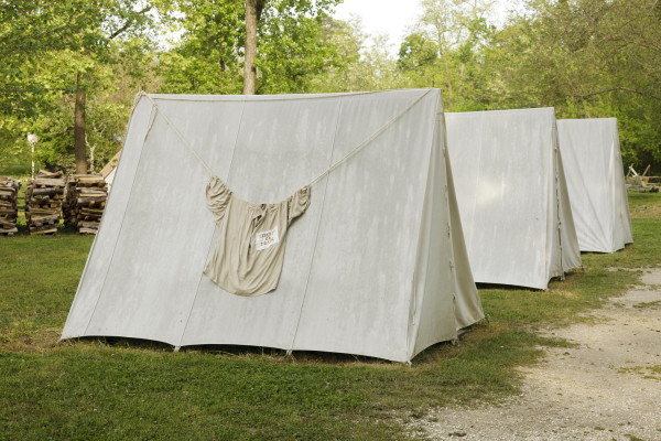 Tents in a military encampment