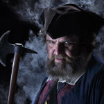 Dan Hard portraying Blackbeard the pirate.