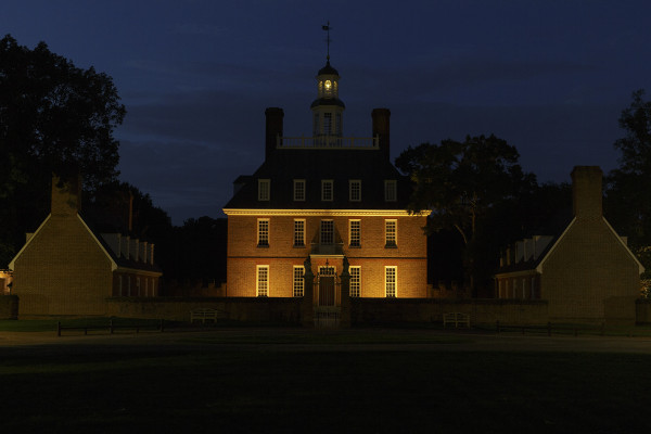 Governor's Palace uplighting.