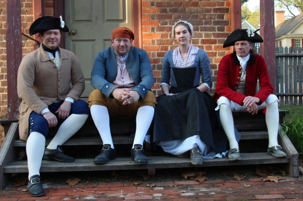 Tim Logue, Jan Tilley, Emma Cross and Jay Howlett, who made leather breeches for the Historic tradespeople