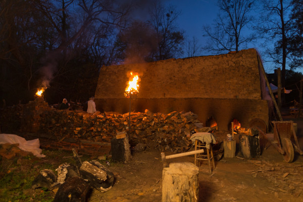 Brick Kiln firing. NO MODEL RELEASES