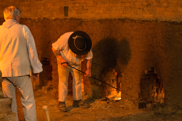 Brick Kiln firing. NO MODEL RELEASES