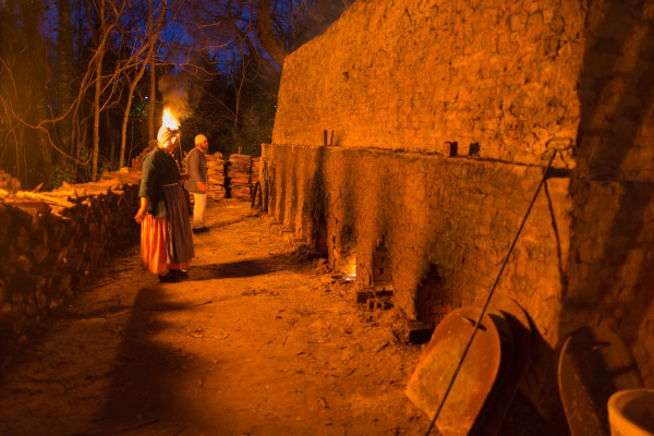 Brick Kiln firing. NO MODEL RELEASES