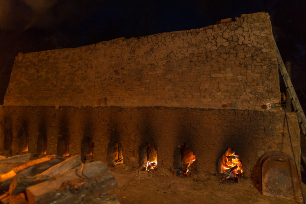 Brick Kiln firing. NO MODEL RELEASES