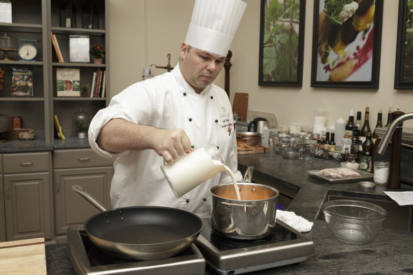 Taste Studio. Chef Scott Watson makes Creamsicle Sweet Potatoes, carrots, brussel sprouts.