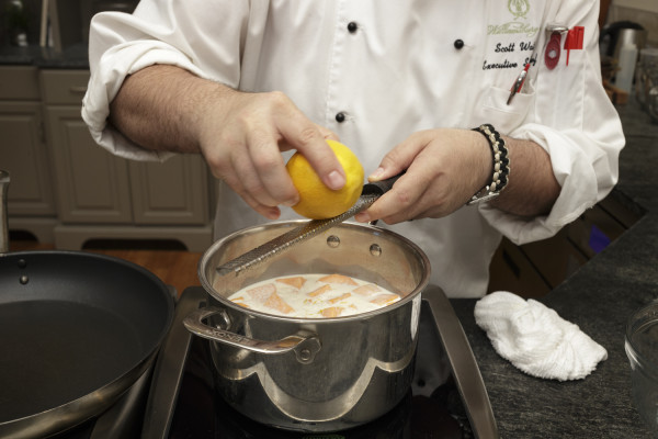 Taste Studio. Chef Scott Watson makes Creamsicle Sweet Potatoes, carrots, brussel sprouts.