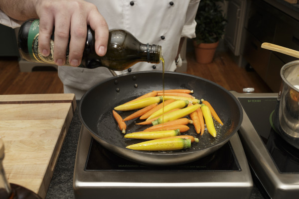 Taste Studio. Chef Scott Watson makes Creamsicle Sweet Potatoes, carrots, brussel sprouts.