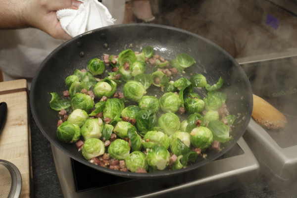 Taste Studio. Chef Scott Watson makes Creamsicle Sweet Potatoes, carrots, brussel sprouts.