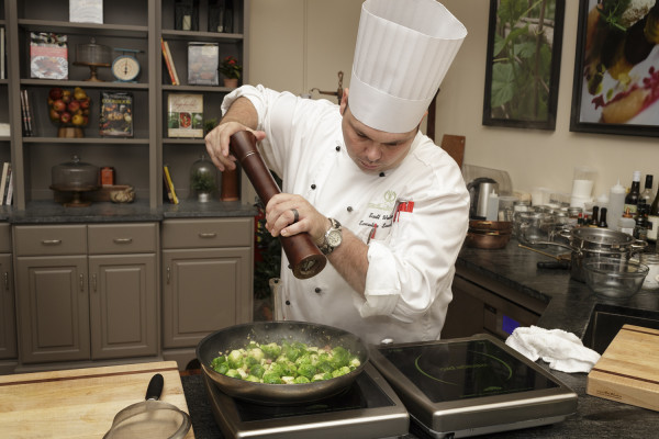 Taste Studio. Chef Scott Watson makes Creamsicle Sweet Potatoes, carrots, brussel sprouts.