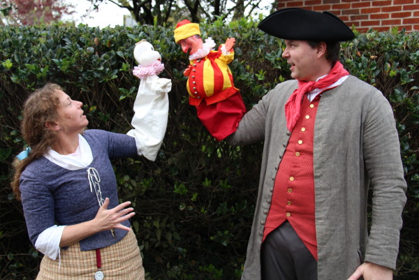 Donna Wolf and Eric Defratis play itinerant puppeteers Sadie and Alan Gibbs