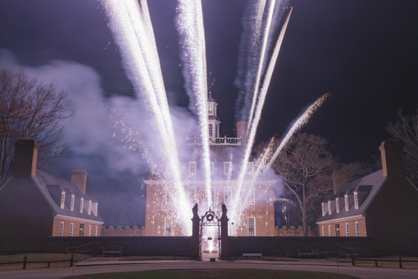 Governor's Palace fireworks Grand Illumination 2015