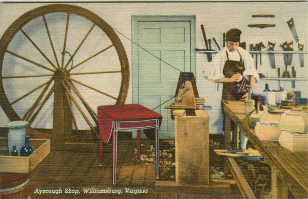 Postcard: Ayscough Shop, Williamsburg, Virginia