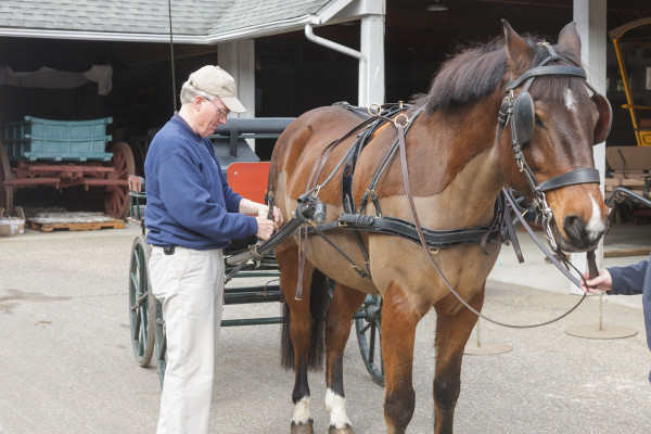 Trainer Steve Holm evaluates the driving of Coach Driver Bob Couperthwaite February 2016