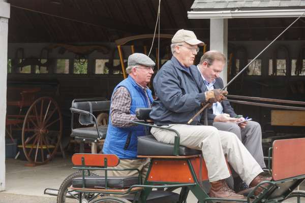 Trainer Steve Holm evaluates the driving of Coach Driver Bob Couperthwaite February 2016