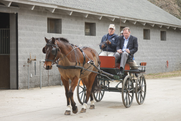 Trainer Steve Holm evaluates the driving of Coach Driver Bob Couperthwaite February 2016