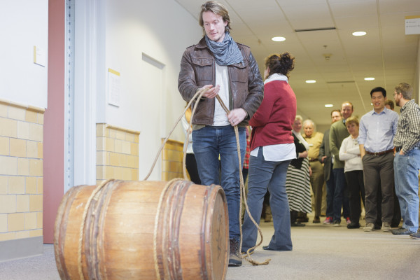 Kurt Smith tries his hand at parbuckling during winter training at Bruton Heights School, January 26th, 2016.