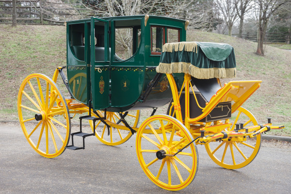 The enclosed body on the newly refurbished Randolph carriage.