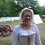 Carrie MacDougall at the military encampment