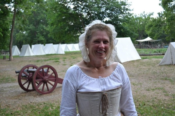 Carrie MacDougall at the military encampment