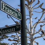 The corner of Francis St. and Nassau St.