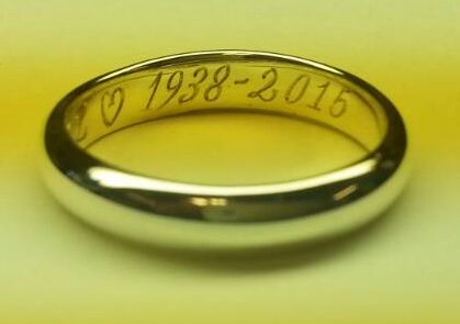 A hand-engraved ring